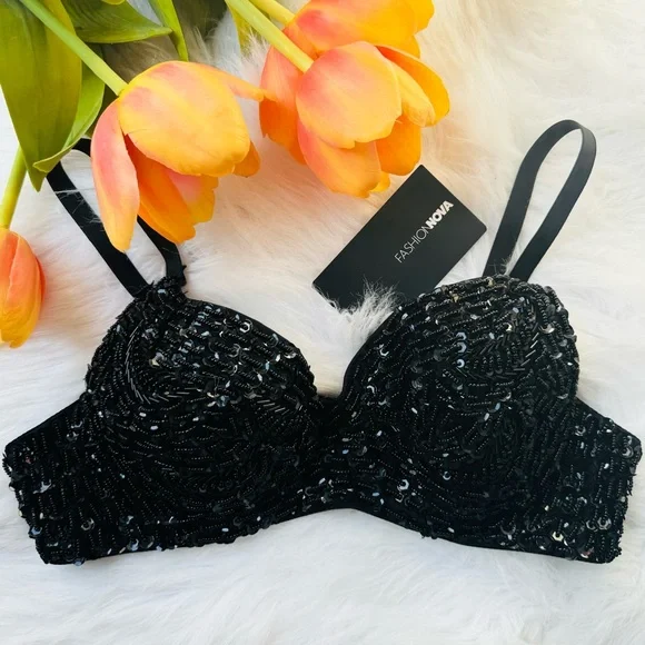 Fashion Nova Sequin Bralette - Picture 1 of 4